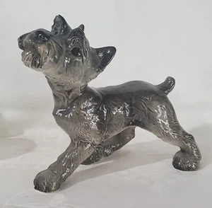 Figura de perro Schnauzer gris Goebel de colección grande 8" x 9" - Imagen 1 de 13