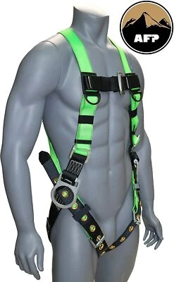AFP Universal Full-Body Safety Harness with 3 D-Ring and Tongue Buckle Legs New