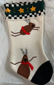 Medias de Navidad de reno tejidas - Imagen 1 de 3