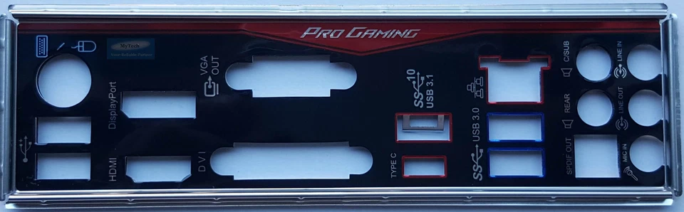 ASUS I/O IO SHIELD BLENDE BRACKET H170 PRO GAMING  NEU/NEW - Bild 1 von 1