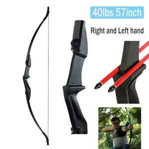 57 inch 40lbs Ambidextrous Takedown Recurve Bow Archery Right Left Hand Hunting - Picture 1 of 12