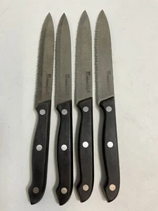 Ronco Six Star 9” Set Of 4 Serrated Steak Knives 4.5" Blade PreownedKitchenCom - Picture 1 of 16