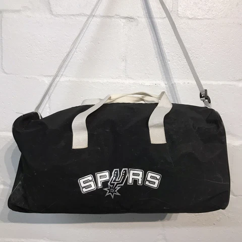 San Antonia Spurs Black Nylon Racquetball Gear Bag 21 x 10 x 10 in NBA Duffel Cover