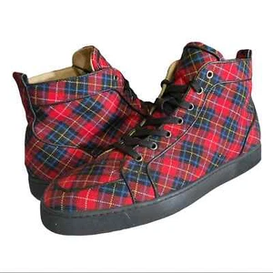 Christian Louboutin Rantus Orlato piatto alto a quadri "tartan" taglia 12 - Foto 1 di 12