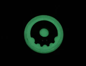 Playge Glow Cyclops Skall - PVC Ranger Eye Patch Black on White 1” RE Koch Tools - Picture 1 of 4