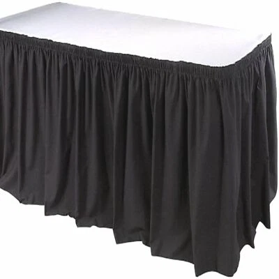 Zócalo de mesa Phoenix de 13 pies, fruncido, negro Foto 1 de 2