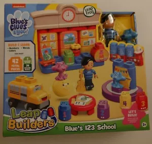 LeapFrog LeapBuilders Blue's Clues & You Blue's 123 School - 42 Pieces - Picture 1 of 5