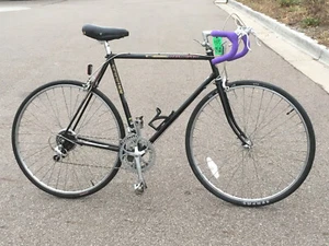 SCHWINN World Sport 56cm 4130 CroMo Road Bicycle smooth black lansing, mi - Picture 1 of 7