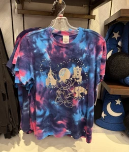 2025 Disney Parks Tie Dye Sorcerer Mickey Magic Adult Shirt New Size M - Picture 1 of 4