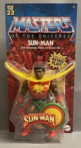 2022 Masters Of The Universe Orgins Sun-Man Action Figure Retro Play - Picture 1 of 9