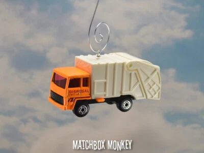 Orange Garbage Trash Refuse Truck Custom Christmas Ornament Waste Management  - Image 1 of 4