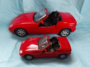 Lot 2 BMW Z1 E30, red, 1:43/1:24 without box. In excellent condition! - Picture 1 of 9