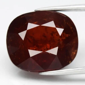 💎 Big! 11.90ct Cushion Natural Reddish Orange Spessartite Garnet - Africa Gem - Imagen 1 de 4