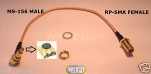 1 x 8 cali RP-SMA żeńskie na MS-156 męski pigtail koncentryczny kabel RF MS156 RG316 USA - Zdjęcie 1 z 2
