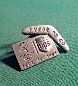 UPS Sponsor Pin 1999 Sydney Australia Olympics Logo USA Olympic Rings Lapel Pin - Picture 1 of 3