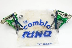 Pedales anodizados verdes Rino con punteras y correas NOS - Imagen 1 de 1
