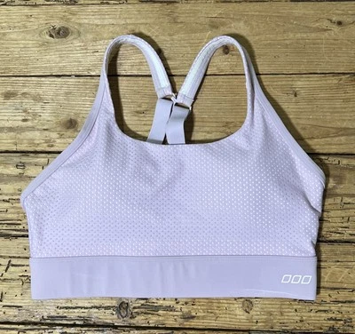 Sujetador deportivo de malla rosa claro Lorna Jane para mujer talla L con almohadillas Foto 1 de 4