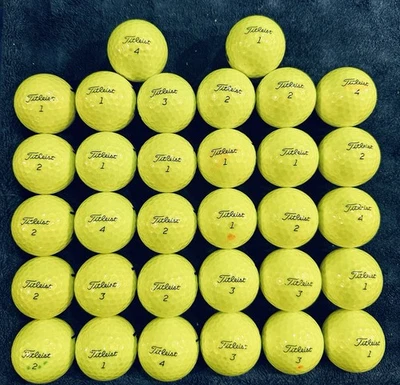 32 TITLEIST * TOUR SOFT * YELLOW Golf Balls Used Grade AAAAA 5A  Free Shipping - Image 1 of 3