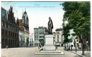 Poland Germany Thorn Toruń - Markt Main Square 1910 cover on postcard - Picture 1 of 5