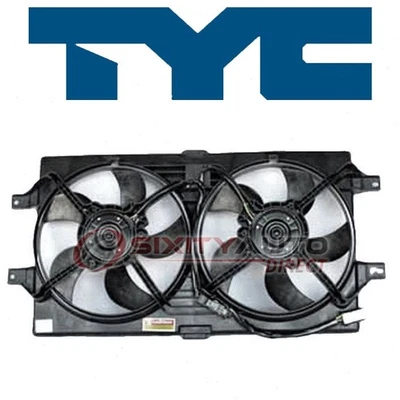 TYC Dual Radiator & Condenser Fan Assembly for 1999-2001 Chrysler LHS Belts fq - Image 1 of 4
