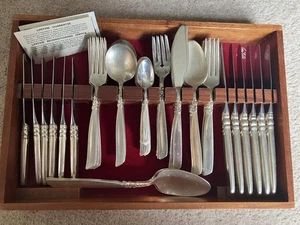 Vintage Retro ONEIDA 62 Piece Community Silver Plate South Seas Cutlery Set - Picture 1 of 24