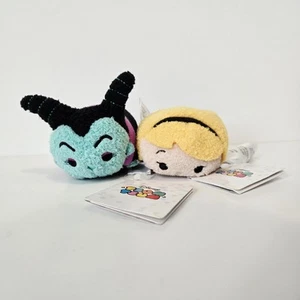 Disney Tsum Tsum Malefiz und Aurora Dornröschen 3,5" Mini Bösewicht Neu mit Etikett - Bild 1 von 2