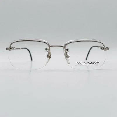 Dolce Gabbana Anteojos Mujer Ovalados Plateados Medio Borde Mod. Logo DG 365 D&G Nuevo Foto 1 de 4