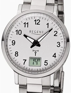 Günstige moderne Regent BA-405 Edelstahl Damen-Funkuhr UVP 118,00 EUR NEU! - Bild 1 von 5