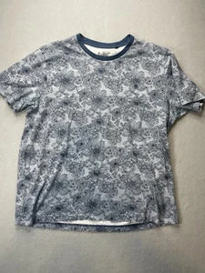 Penguin by Munsingwear Shirt Women’s XL Blue Floral 100% Cotton - Picture 1 of 7