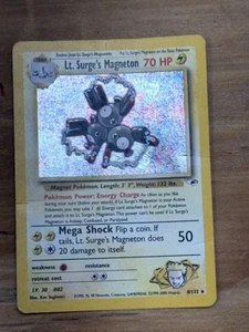Pokemon Card - Lt. Surge's Magneton Gym Heroes 8/132 Holo Rare - Picture 1 of 10