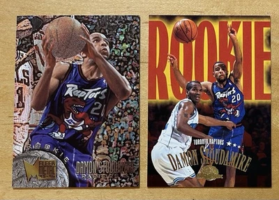 Lote de 2 Damon Stoudamire Rookie con Fleer Metal Toronto Raptors 1995-96 como nuevo Foto 1 de 3