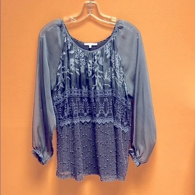 Top para mujer Tempo Paris talla M de encaje, malla, gasa Foto 1 de 4