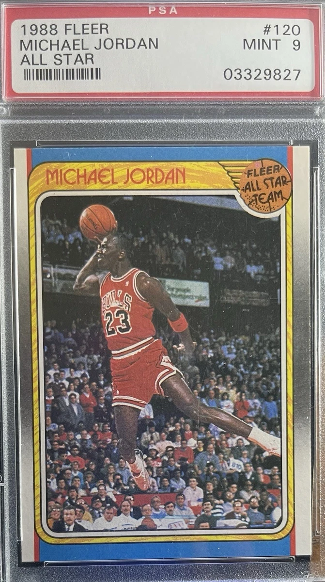 1988-89 Fleer Michael Jordan #120 ジョーダン Amazon.com: 1988-89 Fleer #120 Michael Jordan All-Star AS PSA 4