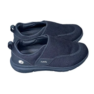 FitVille Shoes Men Extra Wide Slip-On comfort Shoes for Swollen Feet Black 11.5W - Picture 1 of 8