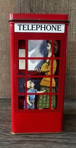 VINTAGE TIN TELEPHONE BOOTH BANK - Picture 1 of 8