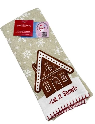 Juego de toallas de cocina Wondershop Brownstone Gingerbread House Navidad 2025 Foto 1 de 2