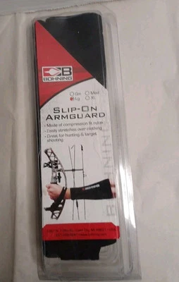 Bohning Slip-On Black Size Large Arm Guard 801009LG Black NIP - Image 1 of 4