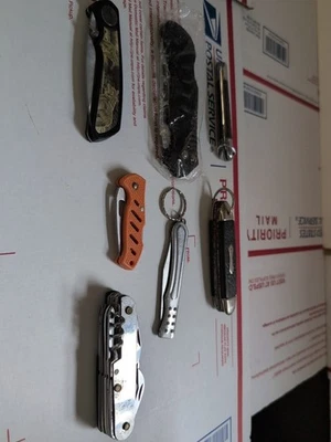 Lote de 7 navajas de bolsillo vintage T8#300 Foto 1 de 4