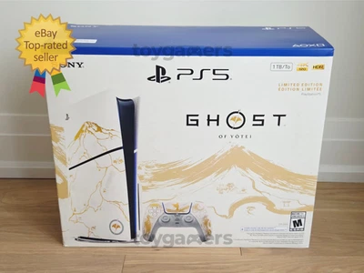 PlayStation PS5 Slim 1TB Disc Console - Ghost of Yotei Gold Limited Edition New - Image 1 of 4