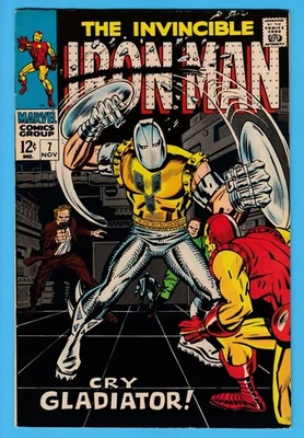 IRON MAN # 7 VFN+ (8.5) Vs. GLADIATOR - GLOSSY HIGH GRADE US CENTS MARVEL - 1968 - Image 1 of 2