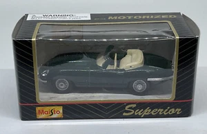 Maisto Jaguar E Cabriolet 1:43 Scale Die-Cast Model Pull Back & Go Action Green - Picture 1 of 4