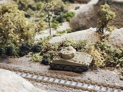 N Scale 1:160 M4 Sherman Tank WWII 3D Printed and Hand Painted- US Army OD Green - Image 1 of 4