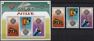 Niue 1984 World Communications Year MNH Complete Set + Souvenir Sheet Sc# 414-6 - Picture 1 of 1