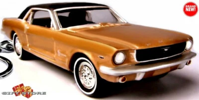 🎁🎅🆕 RARE KEYCHAIN 1964½~65 GOLD FORD MUSTANG CUSTOM Ltd Ed.💕GREAT GIFT💕🎄🎁 - Image 1 of 4