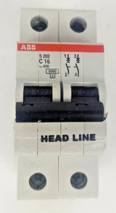 ABB S202 C16 interruttore circuito magnetotermico 2 poli 2P automatico - Imagen 1 de 1