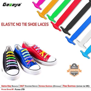 Cordones para zapatos sin ataduras Adulto Niño Entrenador elástico Cordones perezosos fáciles sin ataduras Cordones para zapatos Reino Unido - Imagen 1 de 11