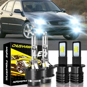 For Lexus IS300 2003-2005 6000k HID LED Headlight Bulbs Low Beam Fog Light Kit - Picture 1 of 15