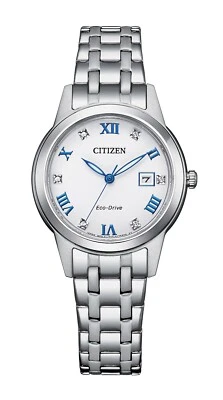Citizen Eco-Drive Women's Calendar Roman Numerals Crystals Watch 29MM FE1240-57A - Image 1 of 4
