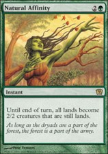 1x Natural Affinity MTG 9th Edition NM Magic Regular