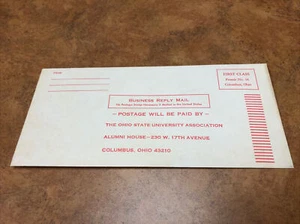 Seltene Vintage Ohio State University Alumni Prepaid Umschlag Briefpapier - Bild 1 von 3